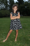Glow In The Dark Dino Peasant Dress