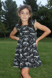 Glow In The Dark Dino Peasant Dress