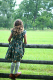 Fall Deer Peasant Dress