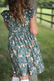 Fall Deer Peasant Dress