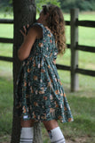 Fall Deer Peasant Dress