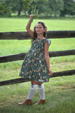 Fall Deer Peasant Dress