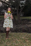 Natural Sunflower Peasant Dress