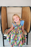 Psychedelic Forest Peasant Dress