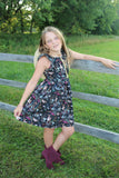 Dark Forest Fawn Peasant Dress