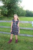 Dark Forest Fawn Peasant Dress