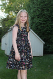 Dark Forest Fawn Peasant Dress