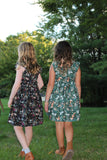 Dark Forest Fawn Peasant Dress