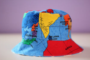 Reversible Sun Hat - World Map 6-12mths