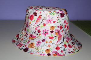 Bird Floral Sun Hat