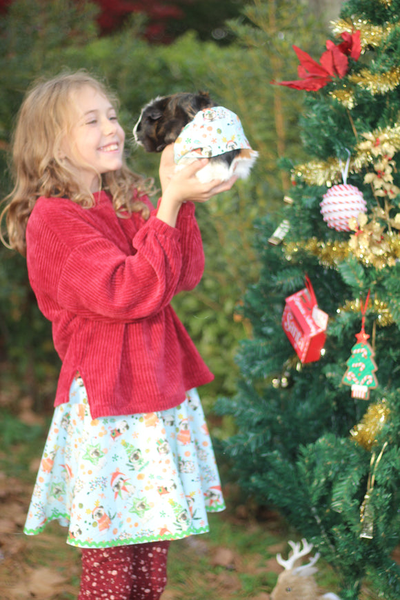 Holiday Pug Twirl Skirt