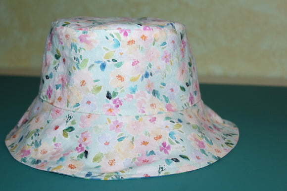 Watercolor Floral Sun Hat