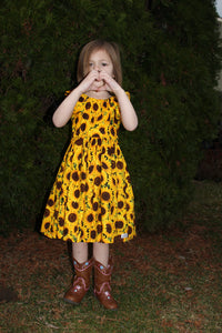 Sunflower Peasant Dress