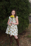 Natural Sunflower Peasant Dress
